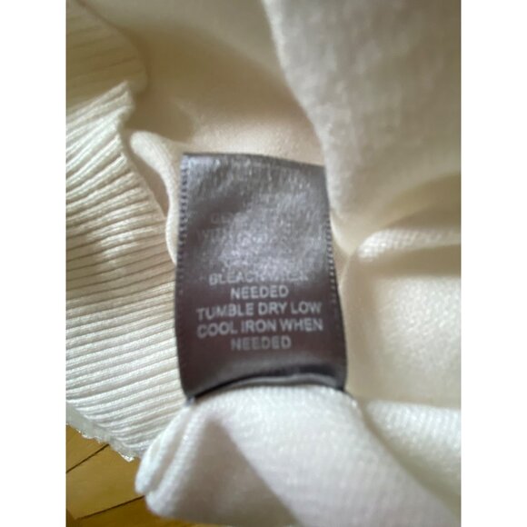 White Sweater With Red Hearts Medium Cute Feminine Preppy Love Y2K Valentine - Picture 5 of 5